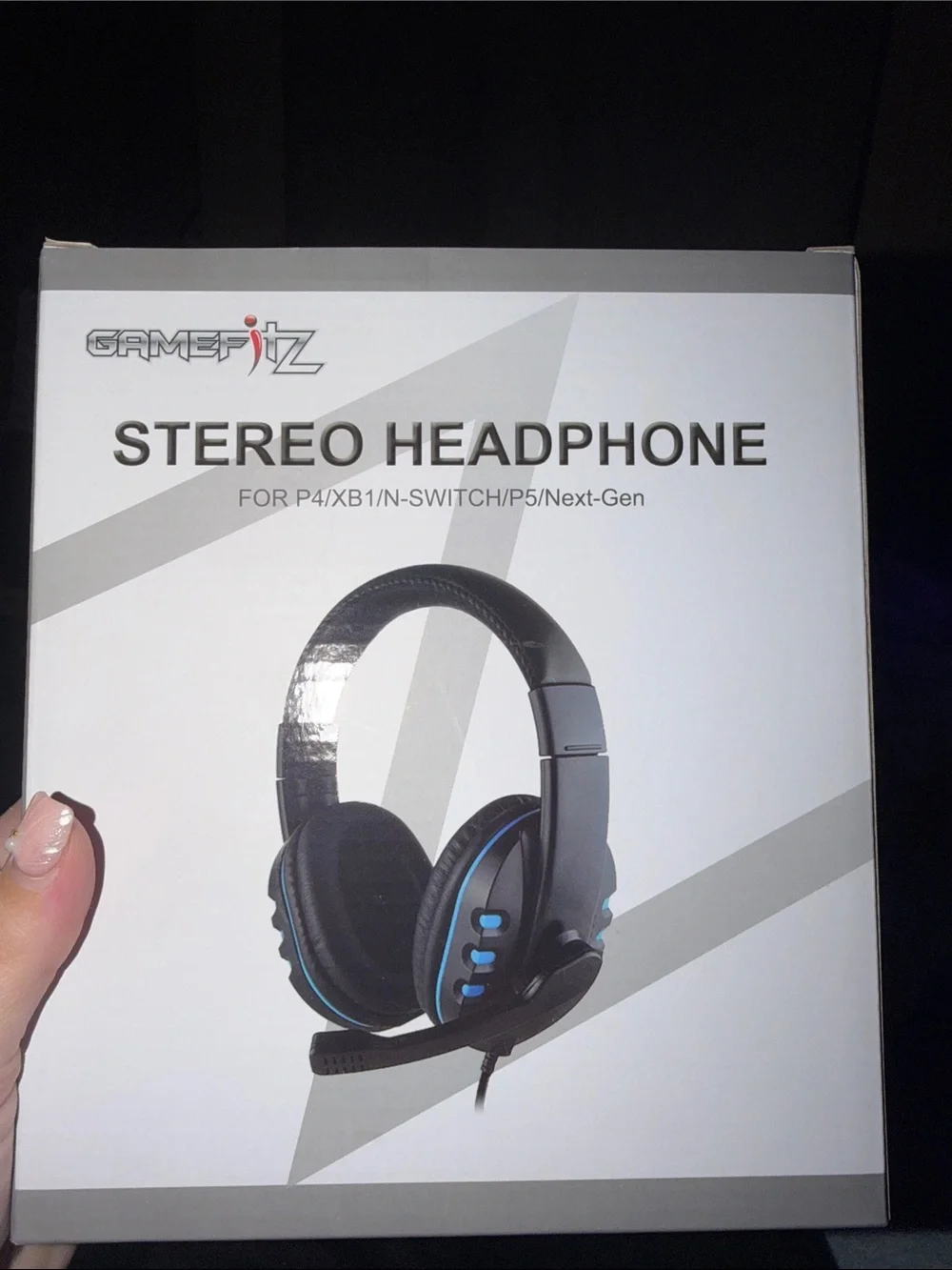 GAMEPIZ Stereo Headphone in Black and Blue